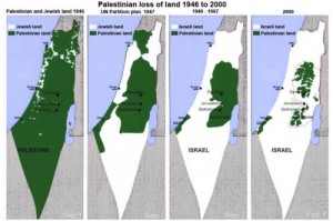 Palestina Fyra kartor